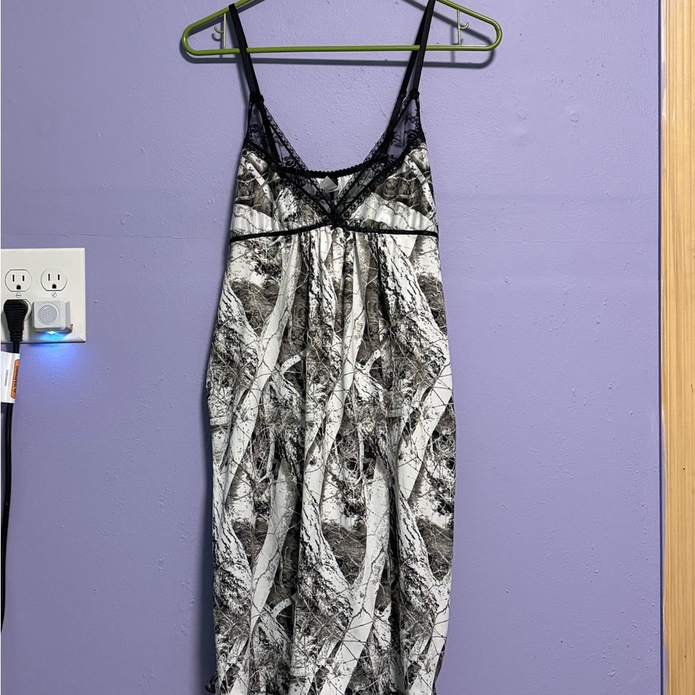 Camo Black Lace slip